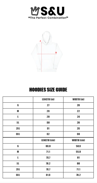 HOODIE SIZE GUIDE