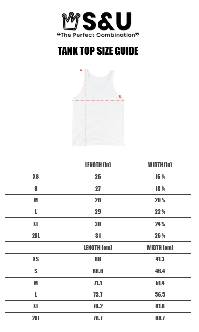 TANK TOPS SIZE GUIDE